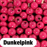 Holzperlen 10mm dunkelpink